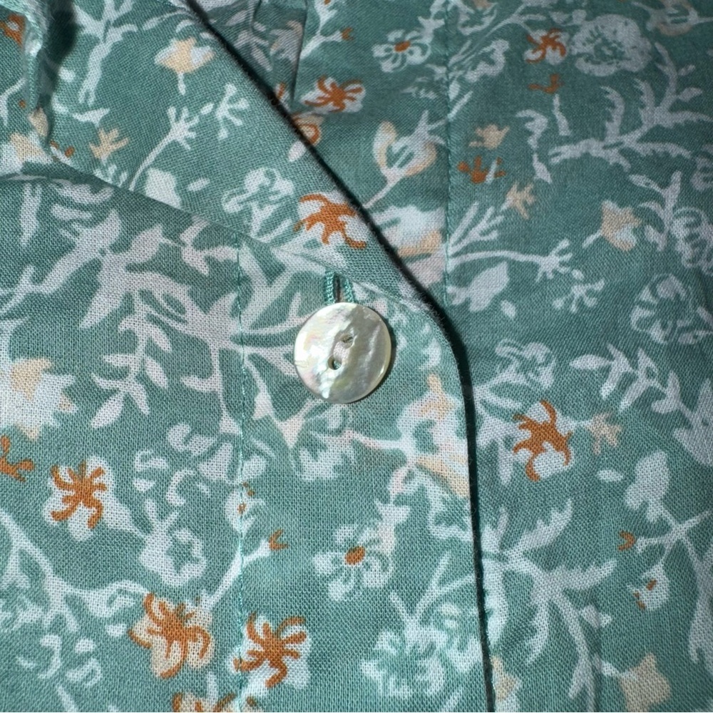 J. Jill Blue and Green Floral Blouse - Picture 5 of 9
